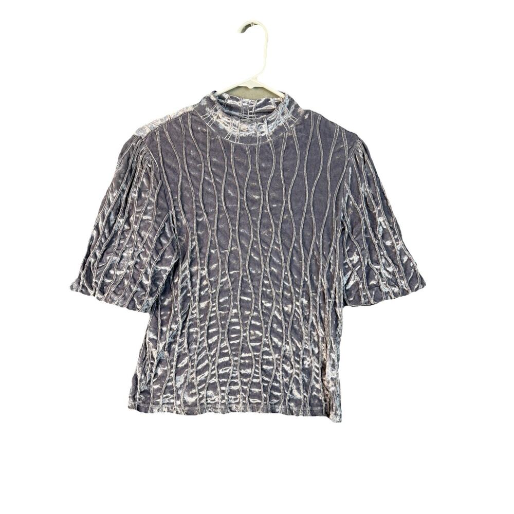 Calligraphie Anthropologie Velvet Top Sz M Balloon Sleeve Whimsy‎ Witchy Fairy